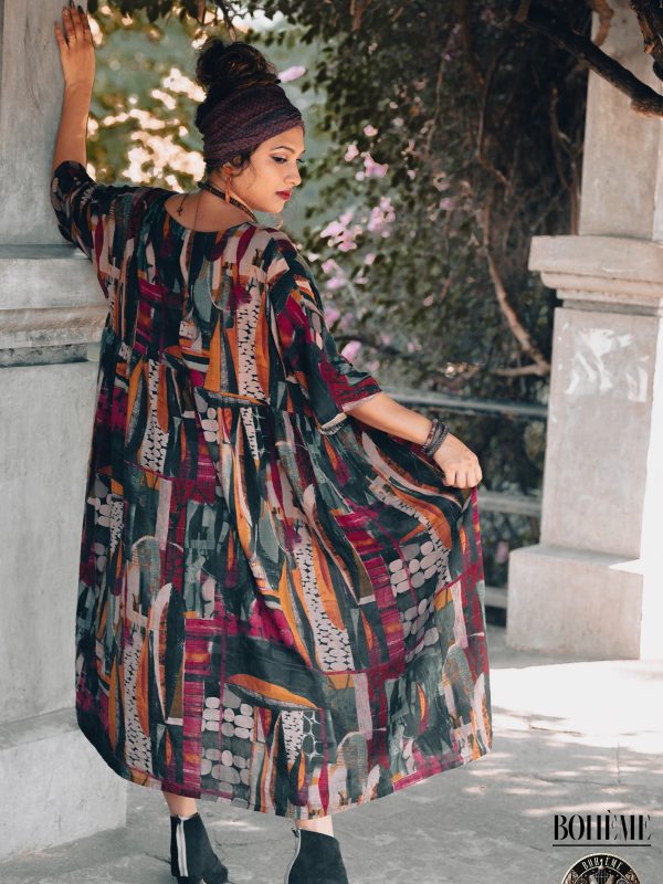 Bohemian Patchwork Maxi Dress