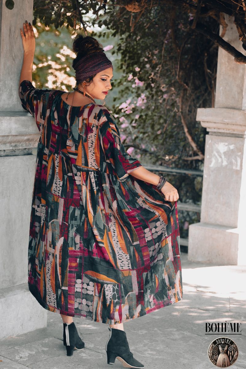 Bohemian Patchwork Maxi Dress