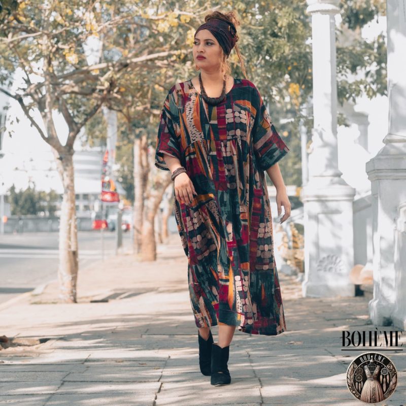 Bohemian Patchwork Maxi Dress - Image 6