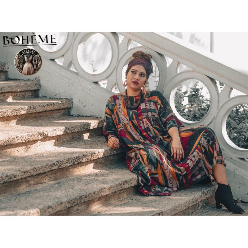 Bohemian Patchwork Maxi Dress - Image 7
